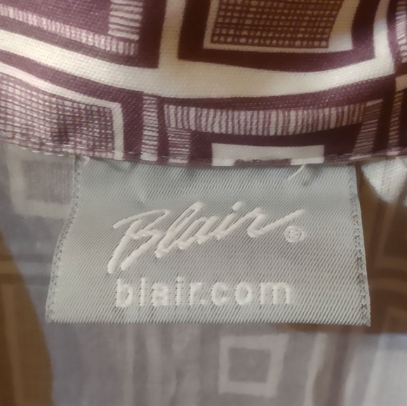 Blair Women's Top Button up Short Sleeve Shirt Blouse Size Large - Picture 4 of 6